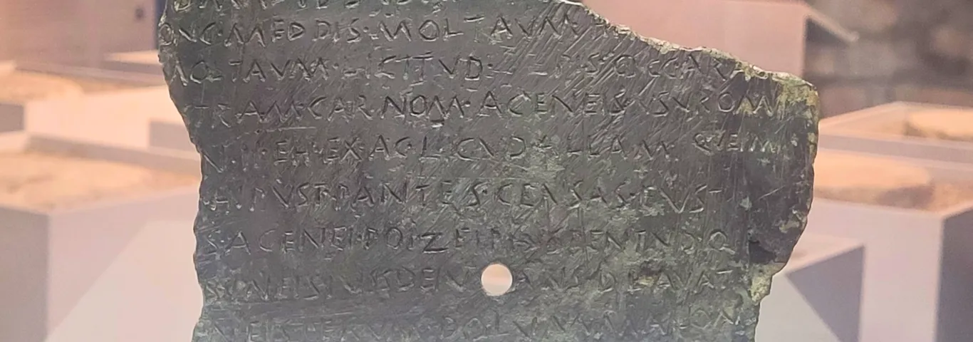 stone tablet inscribes with Latin text