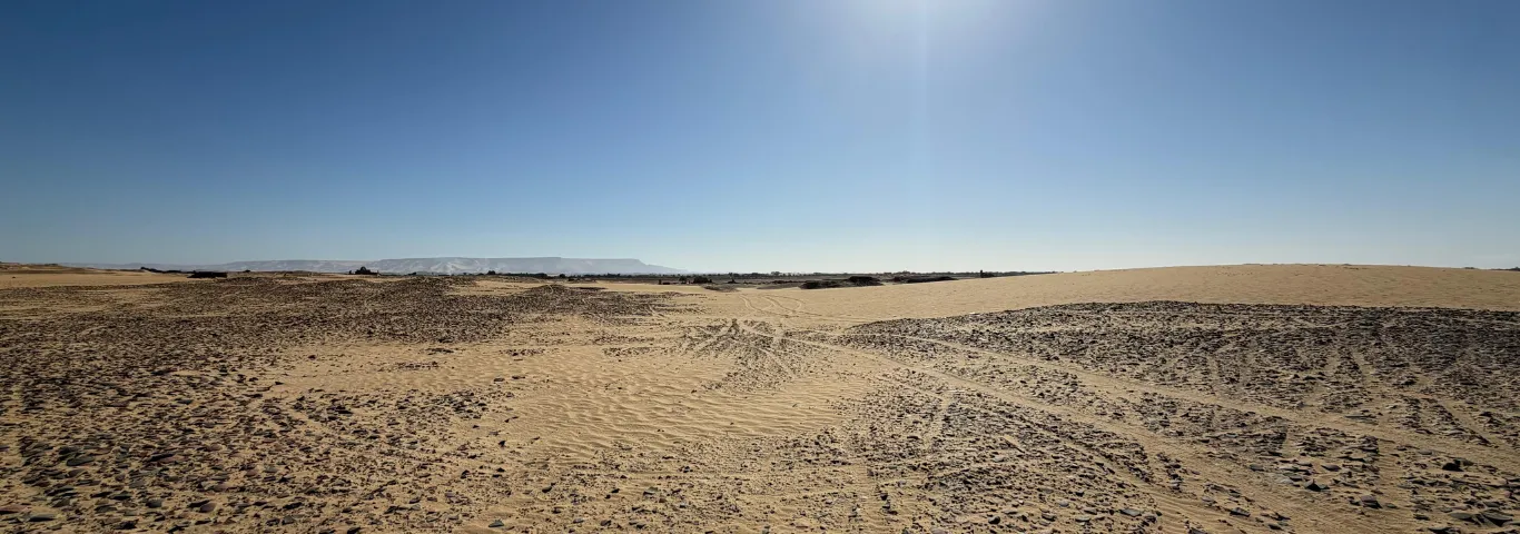 Egyptian desert and blue sky