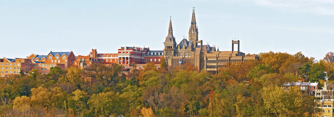 Georgetown skyline in autumn