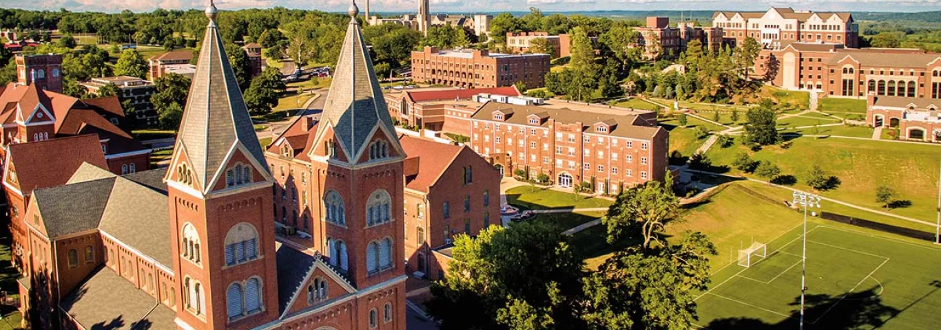 arial photo of Benedictine College