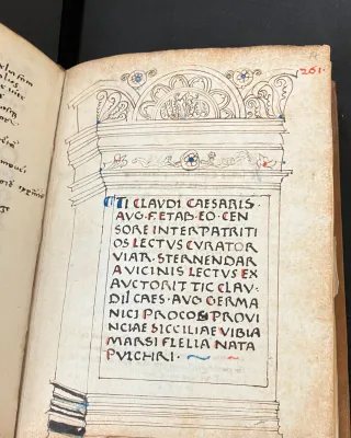 Inscription within Medieval book
