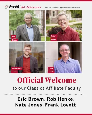 graphic with headshots of affiliate faculty and 