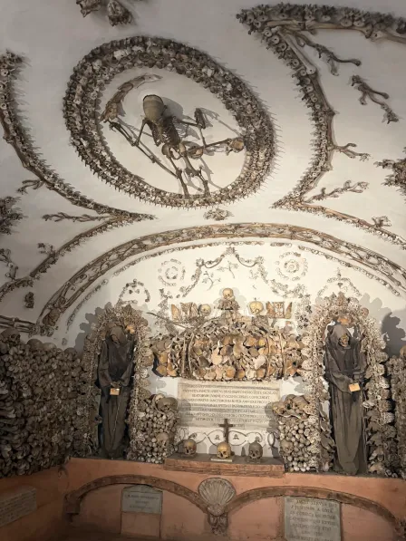 Capuchin crypt decorated with bones of members