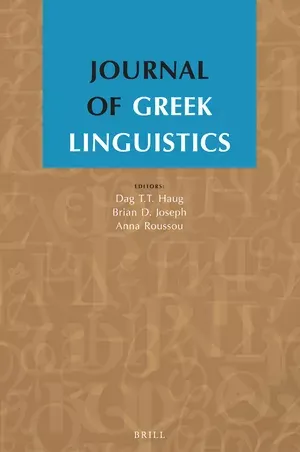 Cover of the Journal of Greek Linguistics