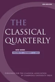 cover of The Classical Quarterly
